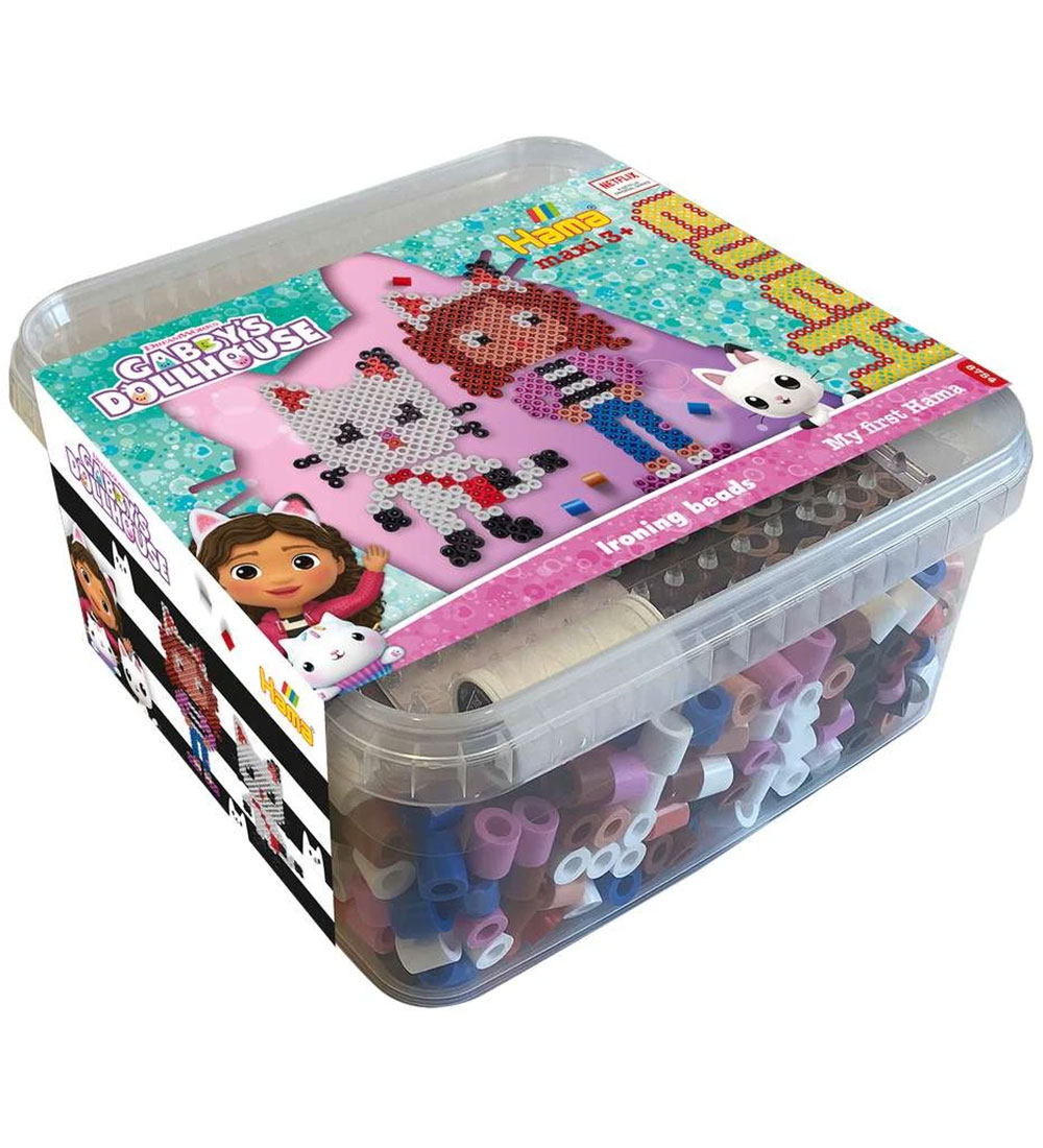 Hama Maxi Perlen - 900 st. + 1 Platte - Gabby's Dollhouse - Hama - One Size - Perlen Hama Maxi Perlen - 900 st. + 1 Platte - Gabby's Dollhouse - Hama - One Size - Perlen von Hama