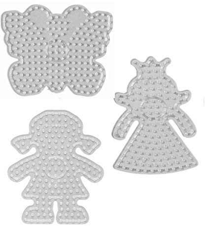 Hama Happy Price Toys (M-071823) Maxi Perlen - Beutel mit Stiftplatte 8207 Mädchen, 8218 Schmetterling und 8223 Prinzessin von Hama
