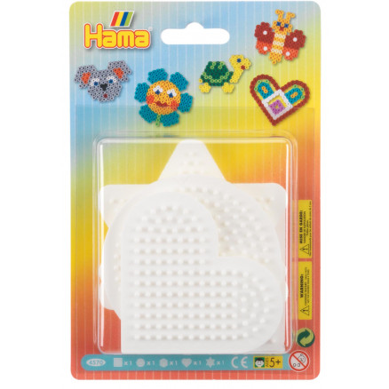 Hama Midi Blister-Packung 4570 Kreis, Herz, Stern, Quadrat und Sechseck Stiftplatte Weiß - 5 Stk Hama Midi Blister-Packung 4570 Kreis, Herz, Stern, Quadrat und Sechseck Stiftplatte Weiß - 5 Stk von Hama