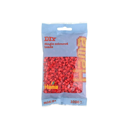 Hama Midi Bügelperlen 207-05 Rot - 1000 Stk von Hama