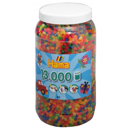 Hama Midi Bügelperlen 211-51 Neon Mix 51 - 13.000 Stk von Hama