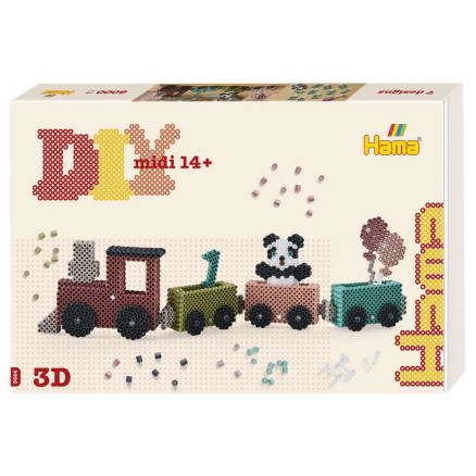 Hama Midi Geschenkbox 3624 3D Geburtstagszug von Hama