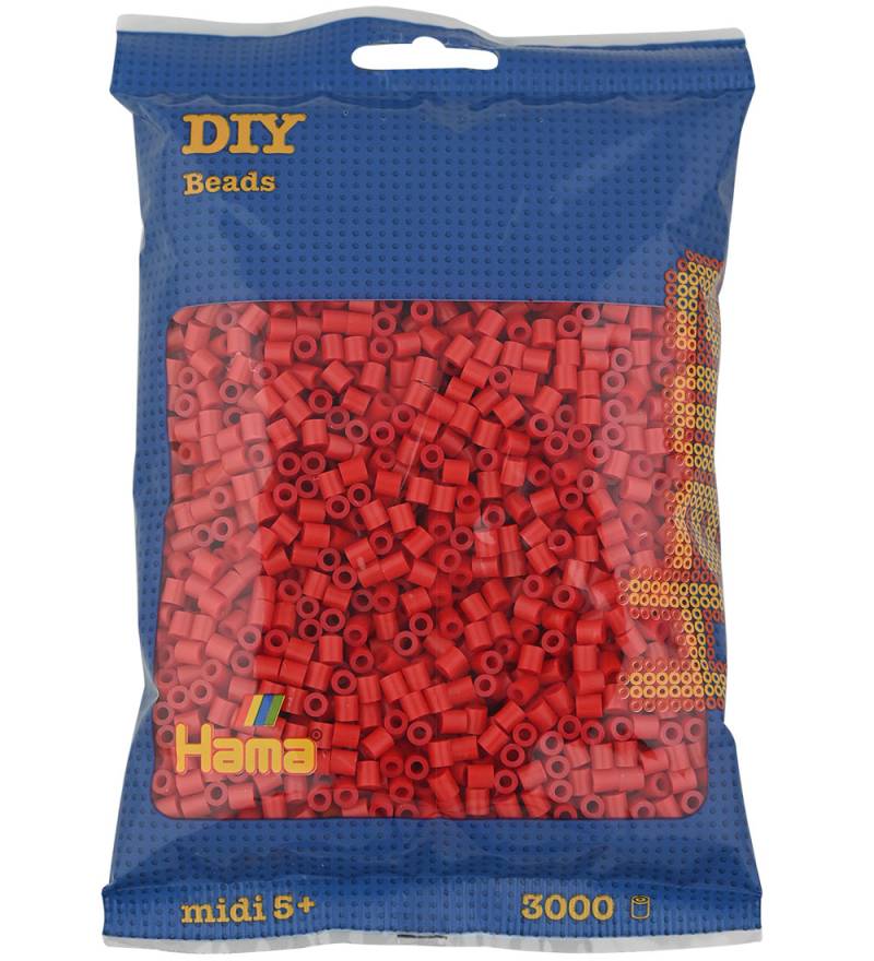 Hama Midi Perlen - 3000 st. - 05 Rot - Hama - One Size - Perlen Hama Midi Perlen - 3000 st. - 05 Rot - Hama - One Size - Perlen von Hama