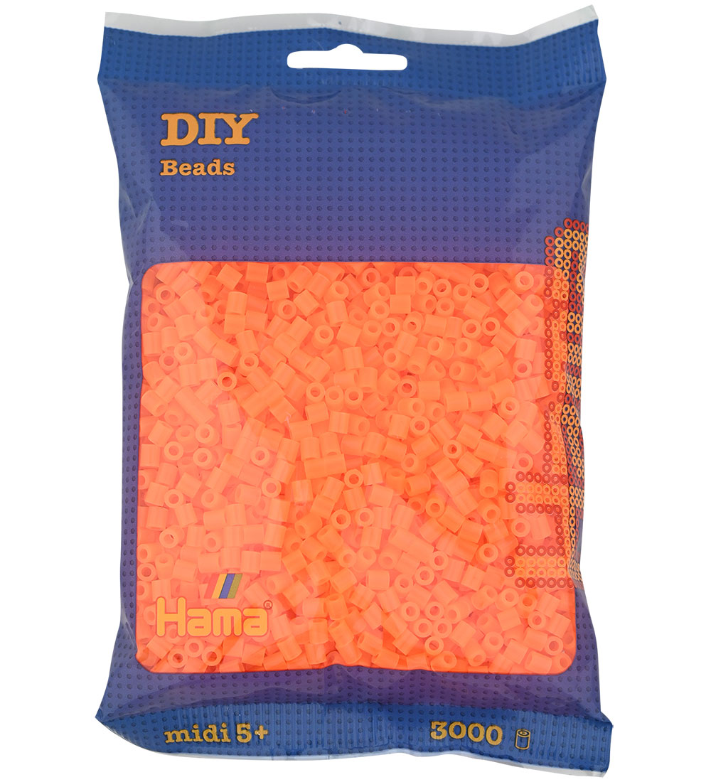 Hama Midi Perlen - 3000 st. - 38 Neon Orange - Hama - One Size - Perlen von Hama