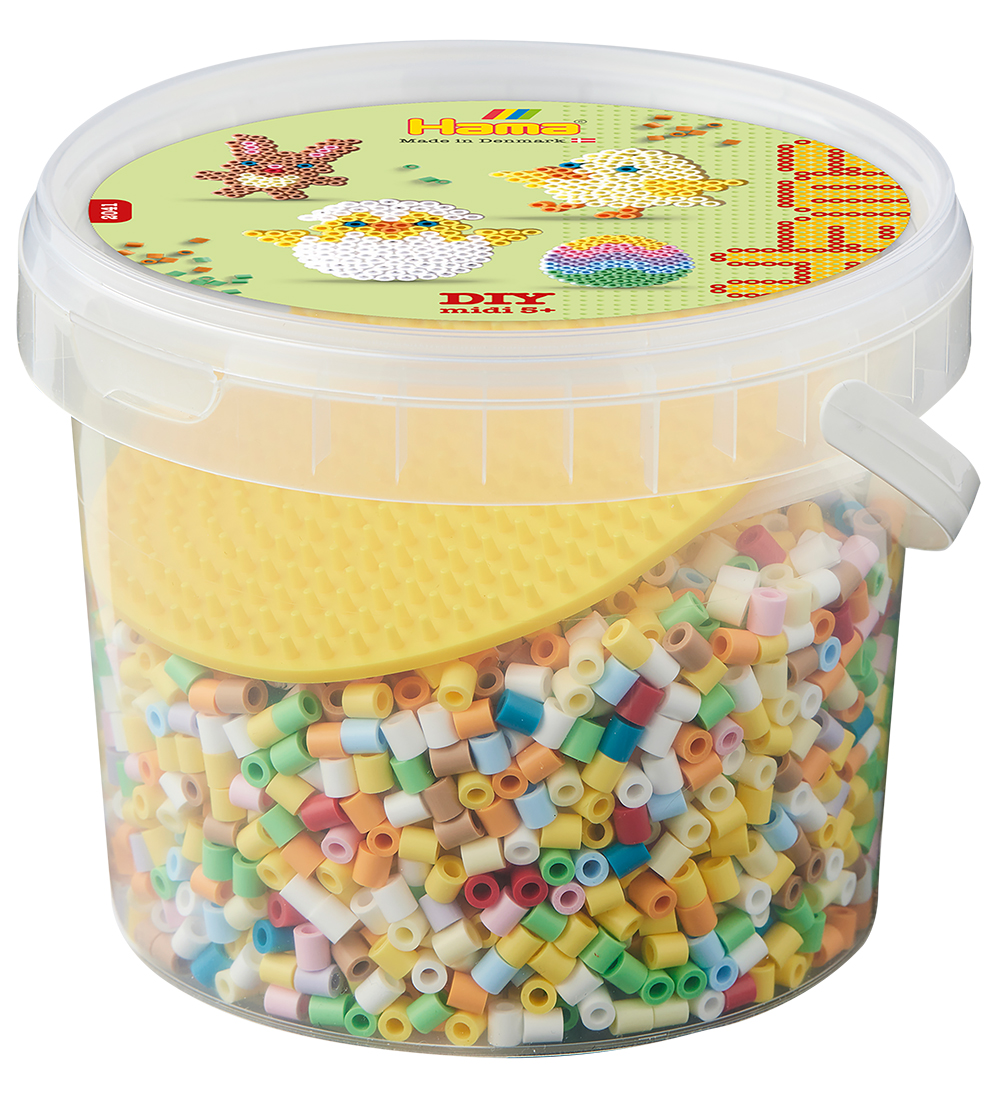 Hama Midi Perlen - 4000 st. + 1 Teller I Eimer - Ostern - Hama - One Size - Perlen Hama Midi Perlen - 4000 st. + 1 Teller I Eimer - Ostern - Hama - One Size - Perlen von Hama