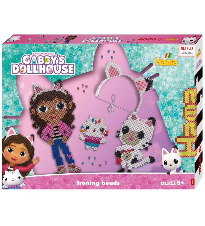 Hama Midi Perlen - 4000 st. + 2 Platten - Gabby's Dollhouse - Hama - One Size - Perlen Hama Midi Perlen - 4000 st. + 2 Platten - Gabby's Dollhouse - Hama - One Size - Perlen von Hama