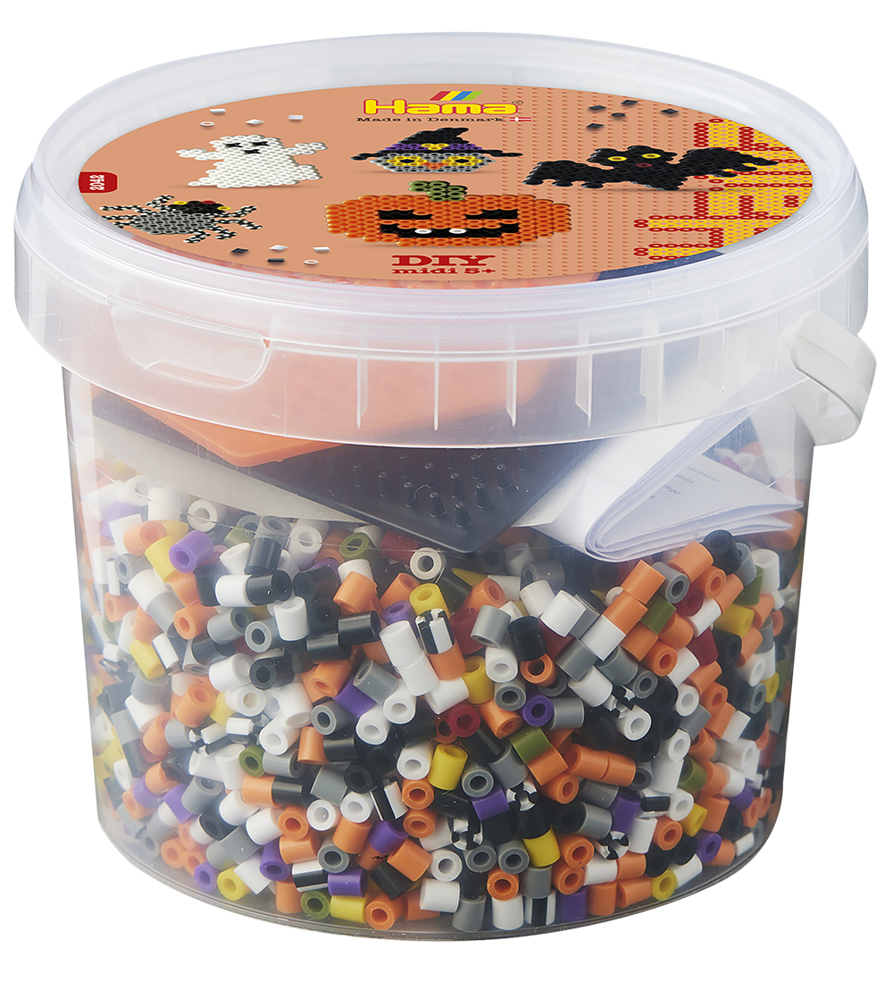 Hama Midi Perlen - 4000 st. + 2 Platten I Eimer - Halloween - Hama - One Size - Perlen Hama Midi Perlen - 4000 st. + 2 Platten I Eimer - Halloween - Hama - One Size - Perlen von Hama