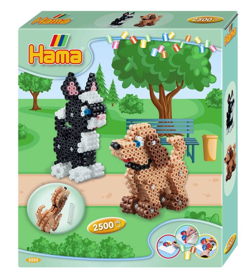 Hama Midi Perlenbox - 3D - 2500 st. - Hund und Katze - Hama - One Size - Perlen Hama Midi Perlenbox - 3D - 2500 st. - Hund und Katze - Hama - One Size - Perlen von Hama