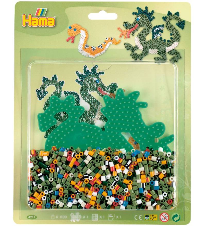 Hama Midi Perlenset - 1100 st. - Drache - Hama - One Size - Perlen Hama Midi Perlenset - 1100 st. - Drache - Hama - One Size - Perlen von Hama