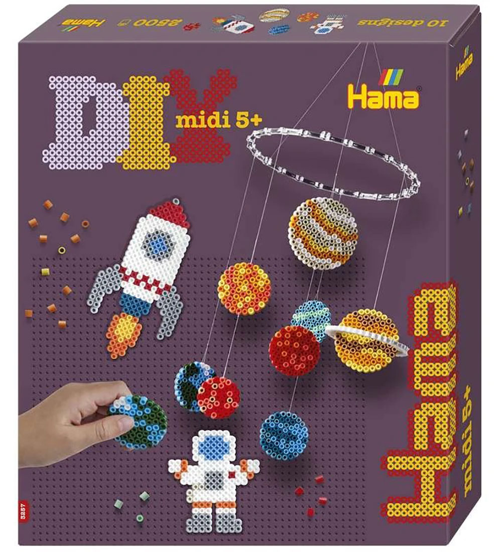 Hama Midi Perlenset - 2500 st. - Space Baby-Mobile - Hama - One Size - Perlen Hama Midi Perlenset - 2500 st. - Space Baby-Mobile - Hama - One Size - Perlen von Hama