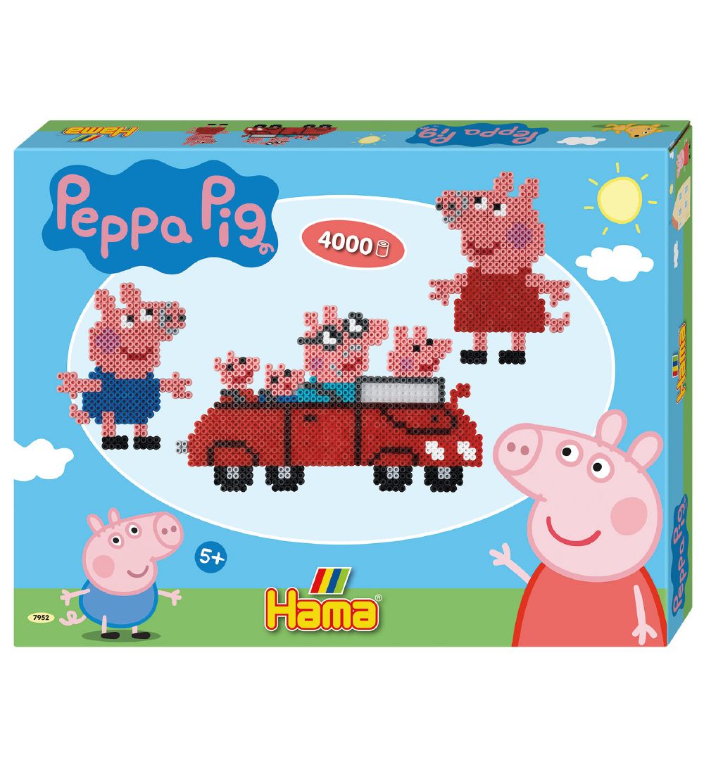 Hama Midi Perlenset - 4000 st. - Peppa Wutz - Hama - One Size - Perlen von Hama