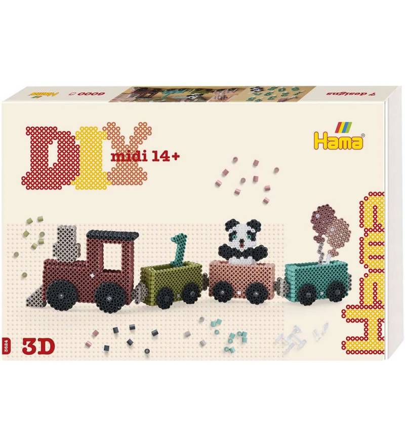 Hama Midi Perlenset - Art - 3D - 6000 st. - Geburtstagszug - Hama - One Size - Perlen Hama Midi Perlenset - Art - 3D - 6000 st. - Geburtstagszug - Hama - One Size - Perlen von Hama