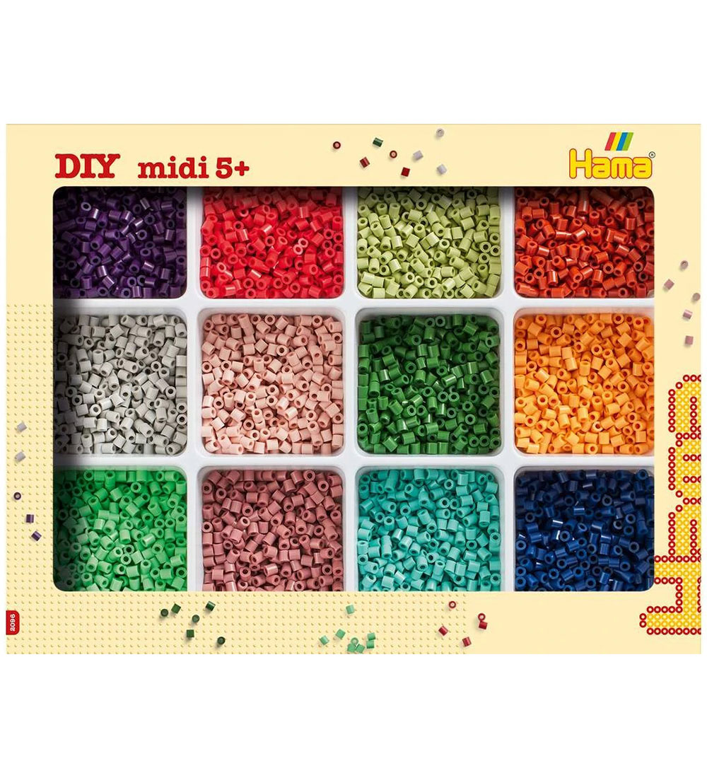 Hama Midi Perlenset m. Aufbewahrung - 9600 st. - Hama - One Size - Perlen Hama Midi Perlenset m. Aufbewahrung - 9600 st. - Hama - One Size - Perlen von Hama