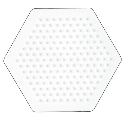 Hama Midi Steckplatte Hexagon klein Weiß 9x8cm - 1 Stk von Hama