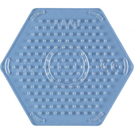 Hama Midi Steckplatte Hexagon klein transparent 8x9cm - 1 Stk von Hama