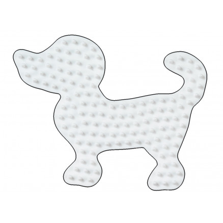 Hama Midi Steckplatte Hund klein Weiß 9,5x7,5cm - 1 Stk von Hama
