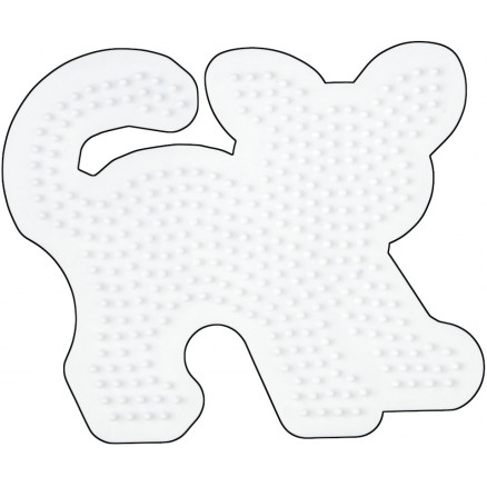 Hama Midi Steckplatte Katze Weiß 13,5x11cm - 1 Stk von Hama