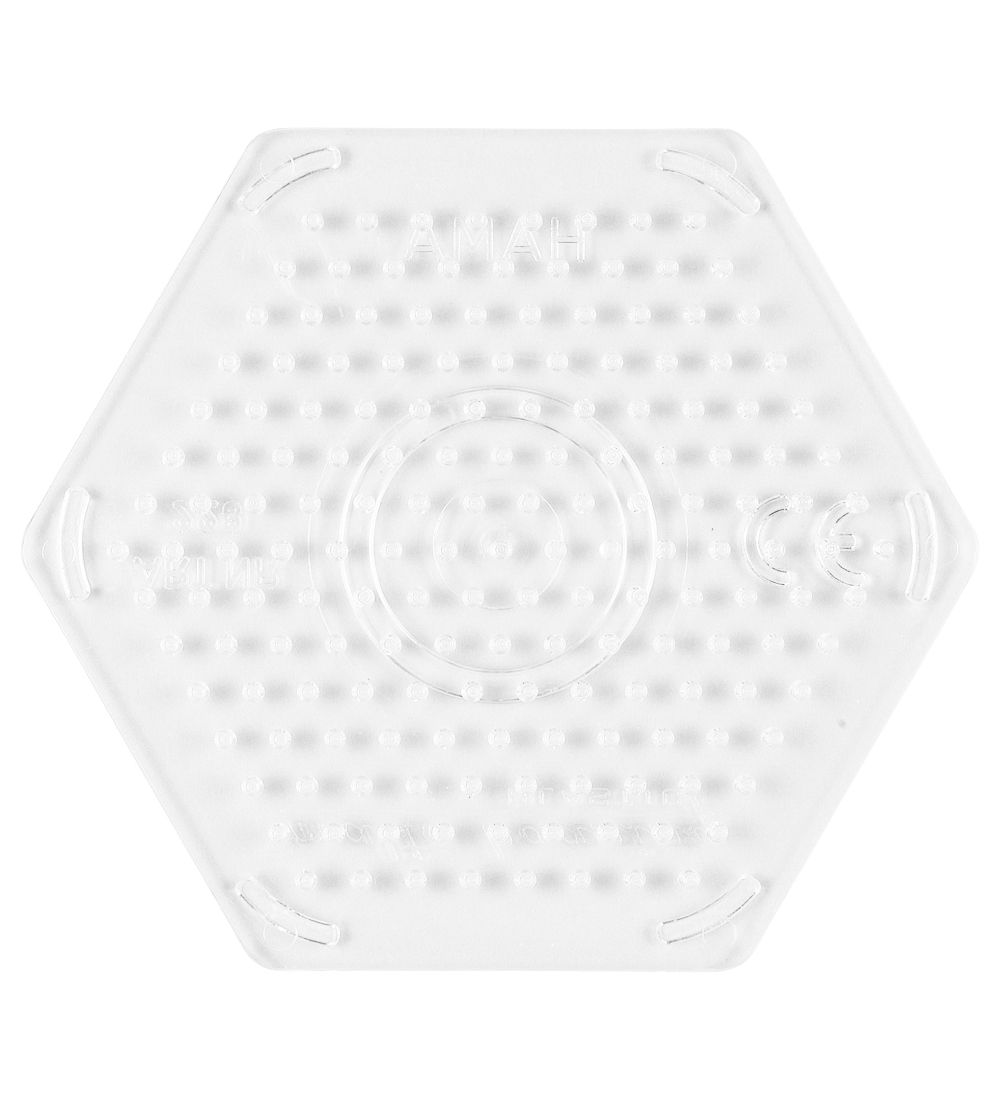 Hama Midi Steckplatte - Klein Sechseck - Transparent - Hama - One Size - Perlen Steckplatten von Hama