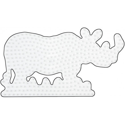 Hama Midi Steckplatte Nashorn Weiß 16x9cm - 1 Stk von Hama