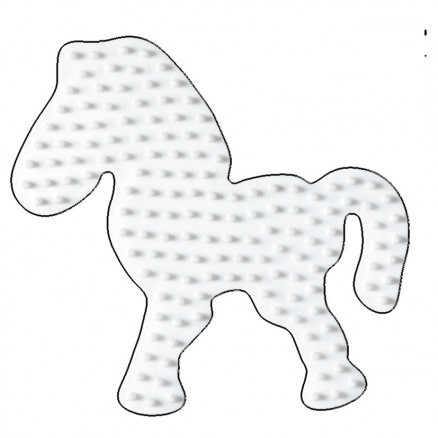Hama Midi Steckplatte Pony Weiß 9,5x8,5cm - 1 Stk von Hama