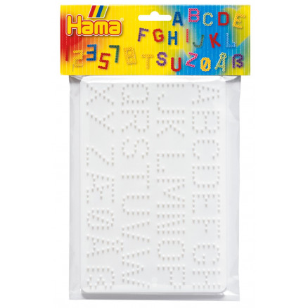Hama Midi Stiftplatten 4455 Zahlen und Buchstaben Weiß - 2 Stk von Hama