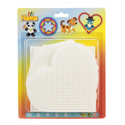 Hama Midi Stiftplatten 4580 Kreis, Herz, Viereck, Sechseck, Weiß - 4 Stk Hama Midi Stiftplatten 4580 Kreis, Herz, Viereck, Sechseck, Weiß - 4 Stk von Hama