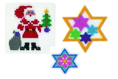 Hama Happy Price Toys Midi Stiftplatten (Set 11) Weihnachten - Weihnachtsmann Nikolaus,Stern, Kleiner Stern - im Blister Beutel von Hama