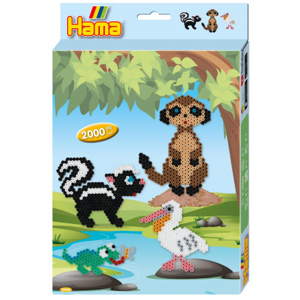 Hama Midi kleine Geschenkbackung 3446 Tiere von Hama
