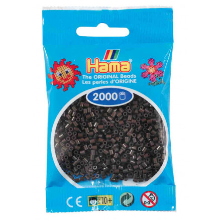 Hama Mini Bügelperlen 501-12 Braun - 2000 Stk von Hama