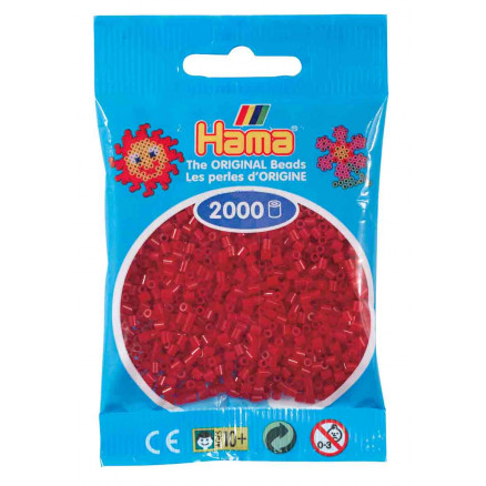 Hama Mini Bügelperlen 501-22 Mittelrot - 2000 Stk von Hama