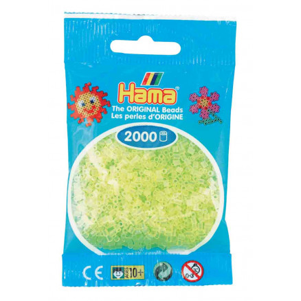 Hama Mini Bügelperlen 501-34 Neongelb - 2000 Stk von Hama