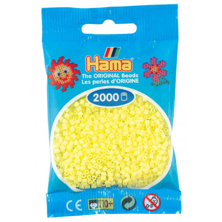 Hama Mini Bügelperlen 501-43 Pastellgelb - 2000 Stk von Hama