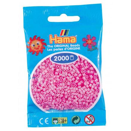 Hama Mini Bügelperlen 501-48 Pastell-Pink - 2000 Stk Hama Mini Bügelperlen 501-48 Pastell-Pink - 2000 Stk von Hama