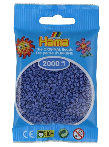 Hama Mini Perlen Beutel | ca. 2000 Sicherungsperlen | Mosaik Deko Kunst & Basteln für kreative Kinder ab 5 Jahren | Lavendel von Hama