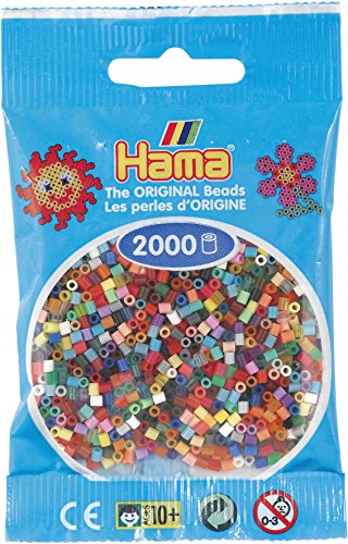 Hama 501-00 Mini Beutel mit 2000 bunten Perlen von Hama