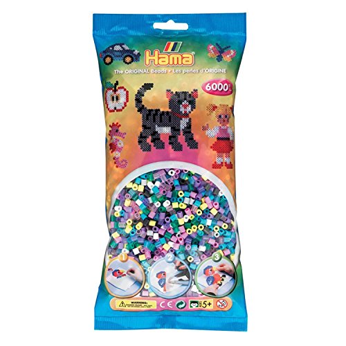 Hama Perlen 205-69 Bügelperlen Beutel mit ca. 6.000 bunten Midi Bastelperlen mit Durchmesser 5 mm im Mix 69 mit 11 Farben, kreativer Bastelspaß für Groß und Klein Hama Perlen 205-69 Bügelperlen Beutel mit ca. 6.000 bunten Midi Bastelperlen mit Durchmesser 5 mm im Mix 69 mit 11 Farben, kreativer Bastelspaß für Groß und Klein von Hama