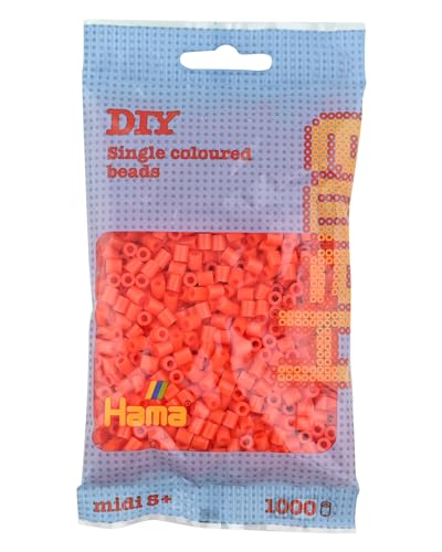 Hama Perlen 207-04 Bügelperlen Beutel mit ca. 1.000 Midi Bastelperlen mit Durchmesser 5 mm in Orange, kreativer Bastelspaß für Groß und Klein Hama Perlen 207-04 Bügelperlen Beutel mit ca. 1.000 Midi Bastelperlen mit Durchmesser 5 mm in Orange, kreativer Bastelspaß für Groß und Klein von Hama