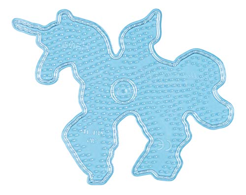 Hama Perlen 315TR Große Stiftplatte Einhorn Pegasus in transparent für Midi Bügelperlen mit Durchmesser 5 mm, kreativer Bastelspaß für Groß und Klein von Hama