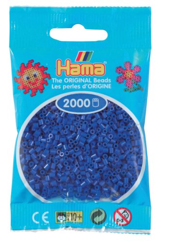 Hama Perlen 501-08 - Mini-Perlen, 2000 Stück blau von Hama