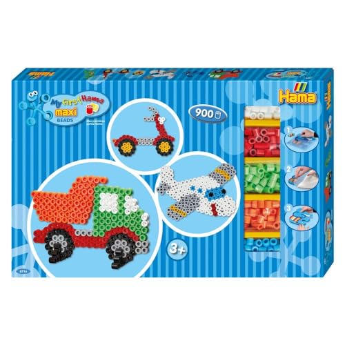 Hama Bügelperlen maxi Fahrzeuge 900 Stück Geschenkpackung von Hama