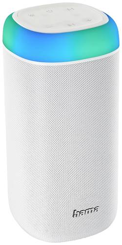 Hama Shine 2.0 Bluetooth® Lautsprecher AUX, Freisprechfunktion, spritzwassergeschützt, tragbar Weiß von Hama