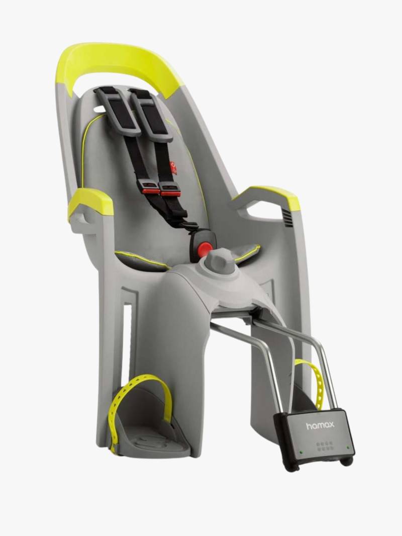 Hamax Amaze Fahrradsitz mit verriegelbarem Gurt, Light Grey Hamax Amaze Fahrradsitz mit verriegelbarem Gurt, Light Grey von Hamax