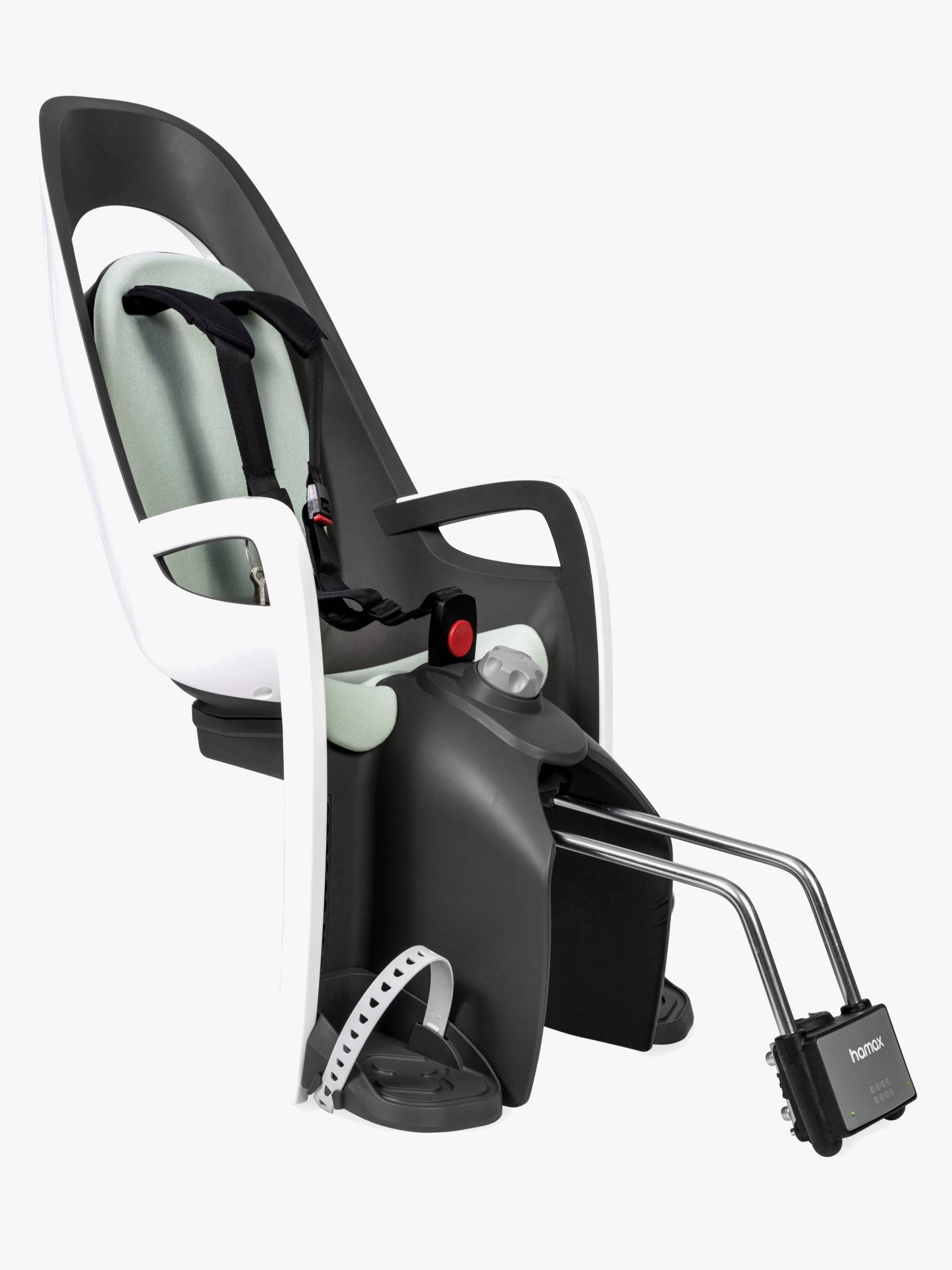 Hamax CARESS Fahrradsitz inkl. Verschließbarer Rahmenhalterung, Grey/White/Mint von Hamax