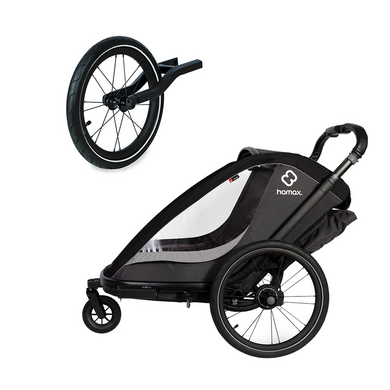 hamax Kinderfahrradanhänger Cocoon ONE Einsitzer grey/black inkl. Jogger-Rad hamax Kinderfahrradanhänger Cocoon ONE Einsitzer grey/black inkl. Jogger-Rad von Hamax