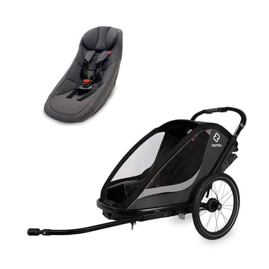 hamax Kinderfahrradanhänger Cocoon Zweisitzer grey/black inkl. Babysitz für Outback/Avenida und Traveller hamax Kinderfahrradanhänger Cocoon Zweisitzer grey/black inkl. Babysitz für Outback/Avenida und Traveller von Hamax