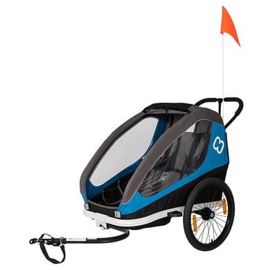 hamax Kinderfahrradanhänger Traveller inklusive Deichsel und Buggyrad Petrol Blue/Grey von Hamax