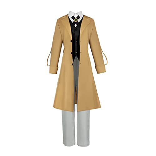 Bungo Stray Dogs Cosplay Akutagawa Ryunosuke Cosplay Kostüm Comic Show Halloween Karneval Cosplay Uniform Set Outfit für Erwachsene Anime Merch (B, 3XL) von Hamender