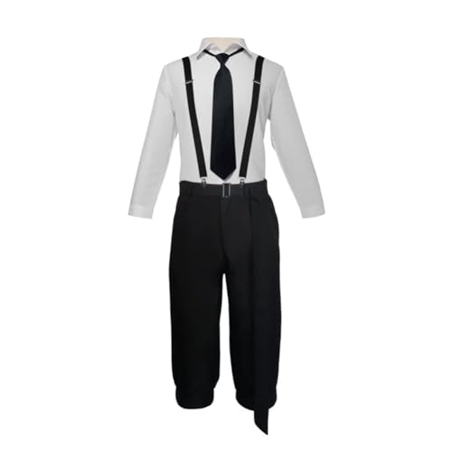 Bungo Stray Dogs Cosplay Akutagawa Ryunosuke Cosplay Kostüm Comic Show Halloween Karneval Cosplay Uniform Set Outfit für Erwachsene Anime Merch (C, L) von Hamender