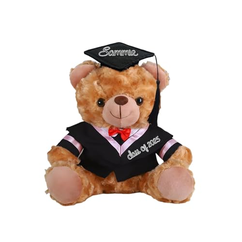 Geschenk zum Schulabschluss für Sie und Ihn, Teddybär, Plüsch, Geschenke Klasse 2025, personalisierte Abschlussgeschenke mit individuellem Text oder Namen für Leavers, Studenten, Jungen und Mädchen (C Geschenk zum Schulabschluss für Sie und Ihn, Teddybär, Plüsch, Geschenke Klasse 2025, personalisierte Abschlussgeschenke mit individuellem Text oder Namen für Leavers, Studenten, Jungen und Mädchen (C von Hamender