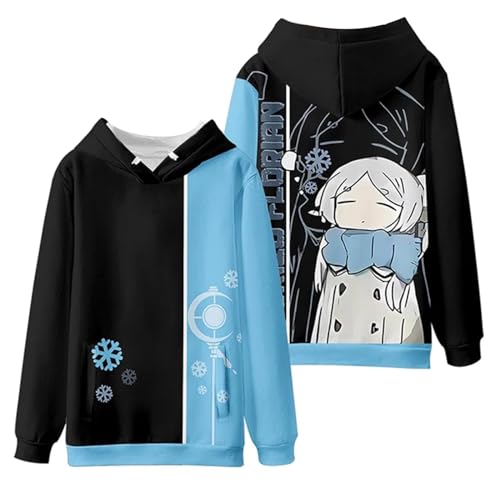 Hamender Anime Frieren: Beyond Journey's End Hoodie/T-Shirt/Hose, Sousou no Frieren 3D-Grafikdruck, elastische Taille, Frieren Cosplay-Kostüm, Geschenk, Hoodie 2, XL Hamender Anime Frieren: Beyond Journey's End Hoodie/T-Shirt/Hose, Sousou no Frieren 3D-Grafikdruck, elastische Taille, Frieren Cosplay-Kostüm, Geschenk, Hoodie 2, XL von Hamender